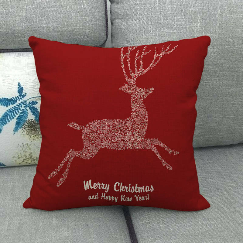 18" Cojines Merry Xmas Sofa Pude Betræk Hjem Sofa Dekorative Puder