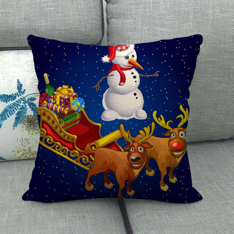 18" Cojines Merry Xmas Sofa Pude Betræk Hjem Sofa Dekorative Puder