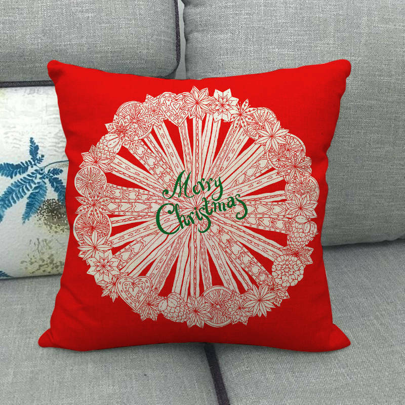 18" Cojines Merry Xmas Sofa Pude Betræk Hjem Sofa Dekorative Puder