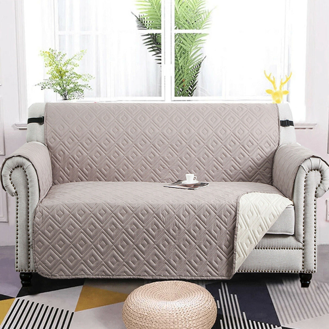 Quilted Sofa Cover Pet Protector Throw Vandtæt Sofa Slip Covers 1/2/3 Sæde
