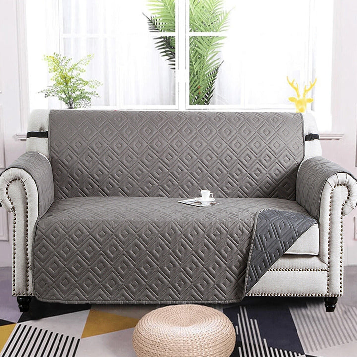 Quilted Sofa Cover Pet Protector Throw Vandtæt Sofa Slip Covers 1/2/3 Sæde