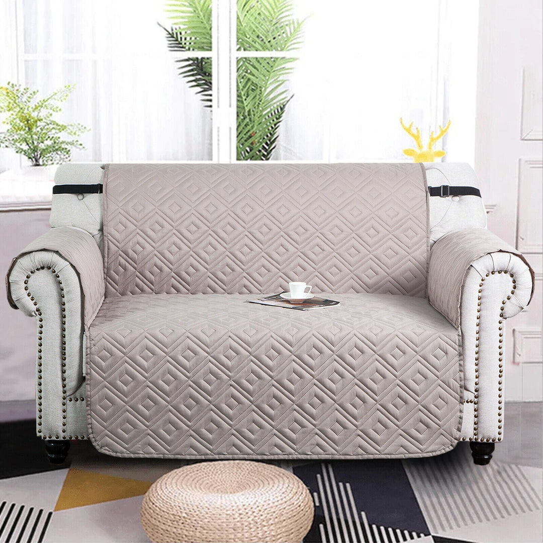 Quilted Sofa Cover Pet Protector Throw Vandtæt Sofa Slip Covers 1/2/3 Sæde