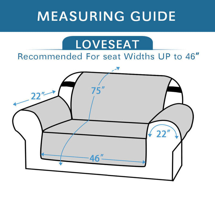 Quilted Sofa Cover Pet Protector Throw Vandtæt Sofa Slip Covers 1/2/3 Sæde