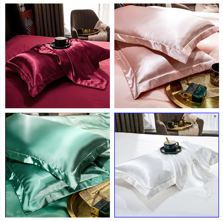 1/2PCS Blød Pudebetræk Silke Satin Pudebetræk Hjem Deko Sengetøj Pude Covers