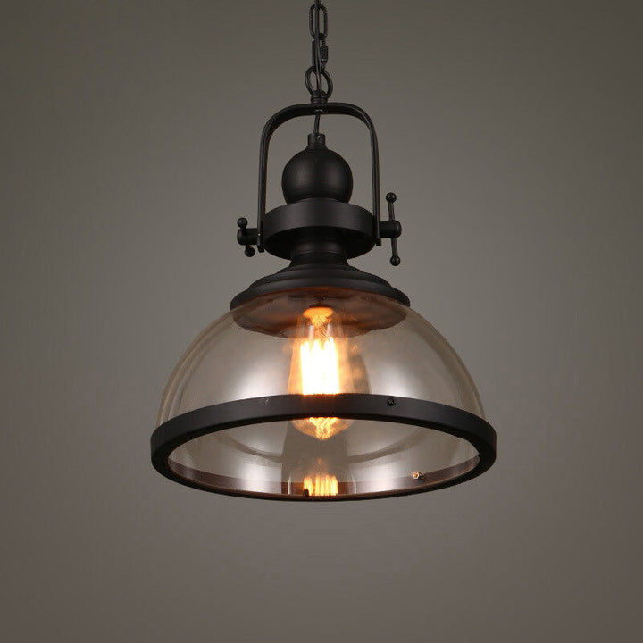 Antik Glas Jern Retro Industriel Kranse Pendel Loftlamper
