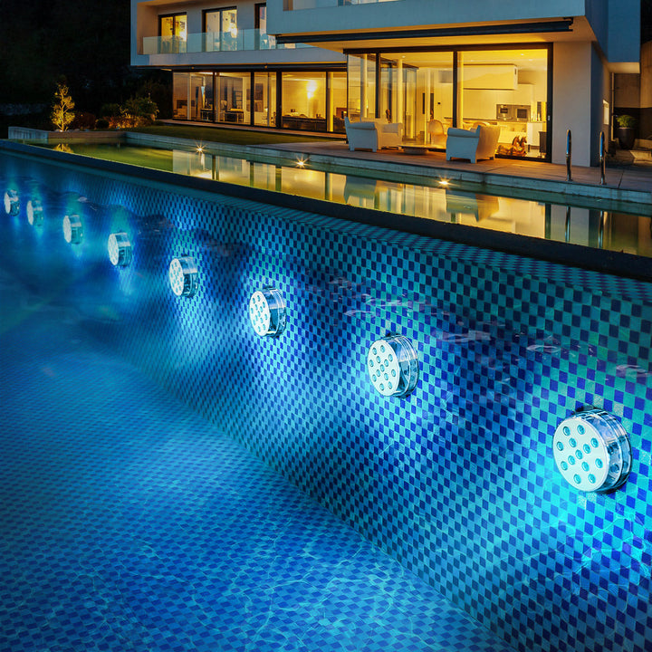 Undervandsbelysning til pool med 10 LED-lamper