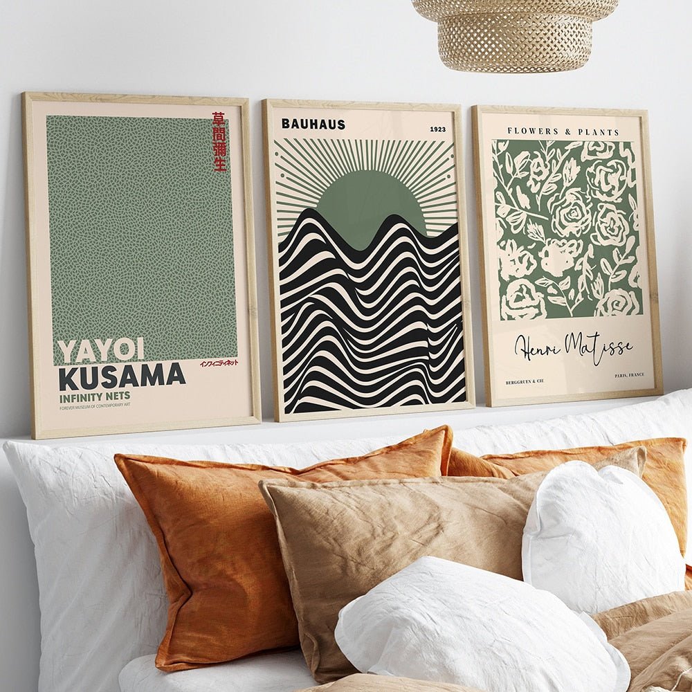 Sage Green Matisse Yayoi Kusama Udstillingsplakat