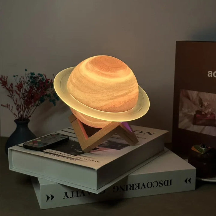Galaxy Saturn Bluetooth Højttaler med Nattelys