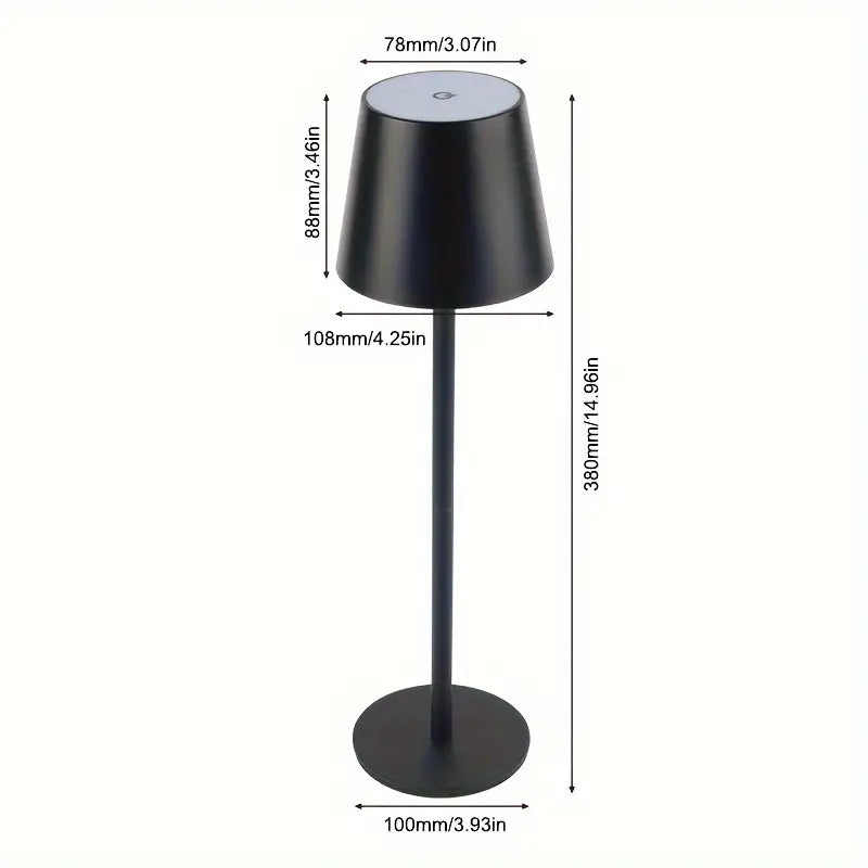 LED Bordlampe – Trådløs, Berøringskontrol &amp; Dæmpbart Lys