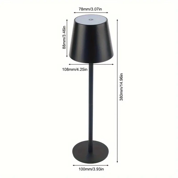 LED Bordlampe – Trådløs, Berøringskontrol &amp; Dæmpbart Lys