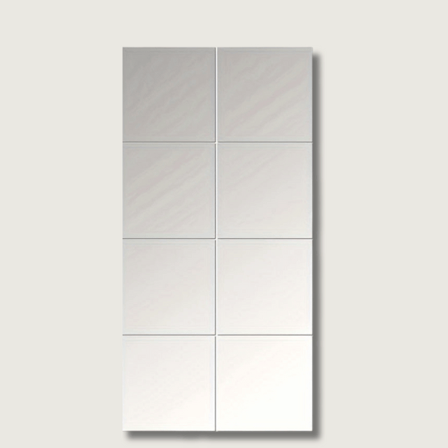 EleganceTiles - 8 Stilfulde Selvklebende Spej tiles til Hjemmedekoration