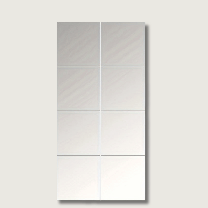 EleganceTiles - 8 Stilfulde Selvklebende Spej tiles til Hjemmedekoration