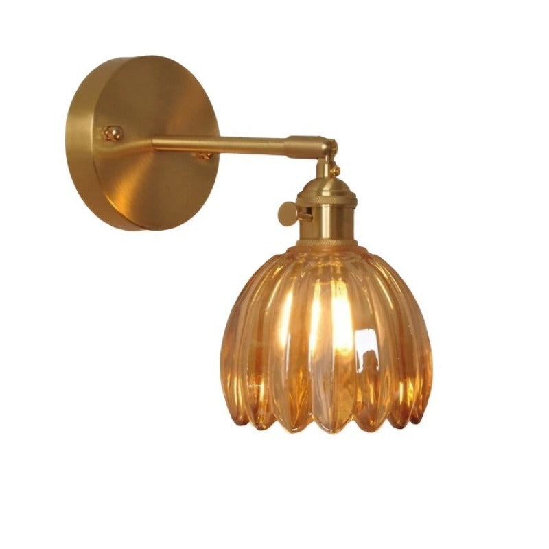 Blomst Knop Tulipan Glas Væglampe