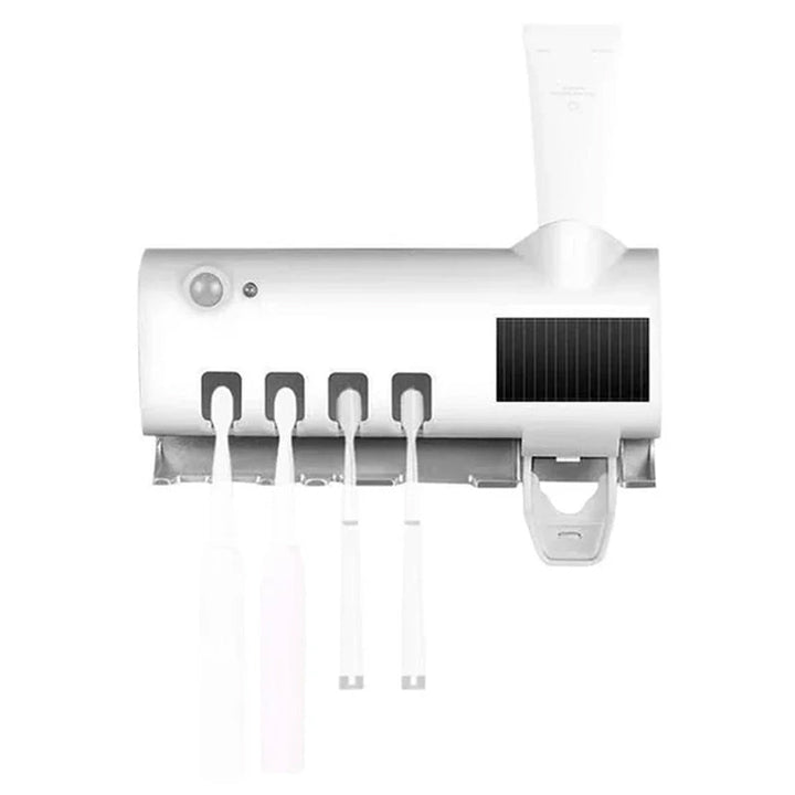 Smart UV Lys Sterilisator Tandbørsteholder, Væghængt Tandpastadispenser