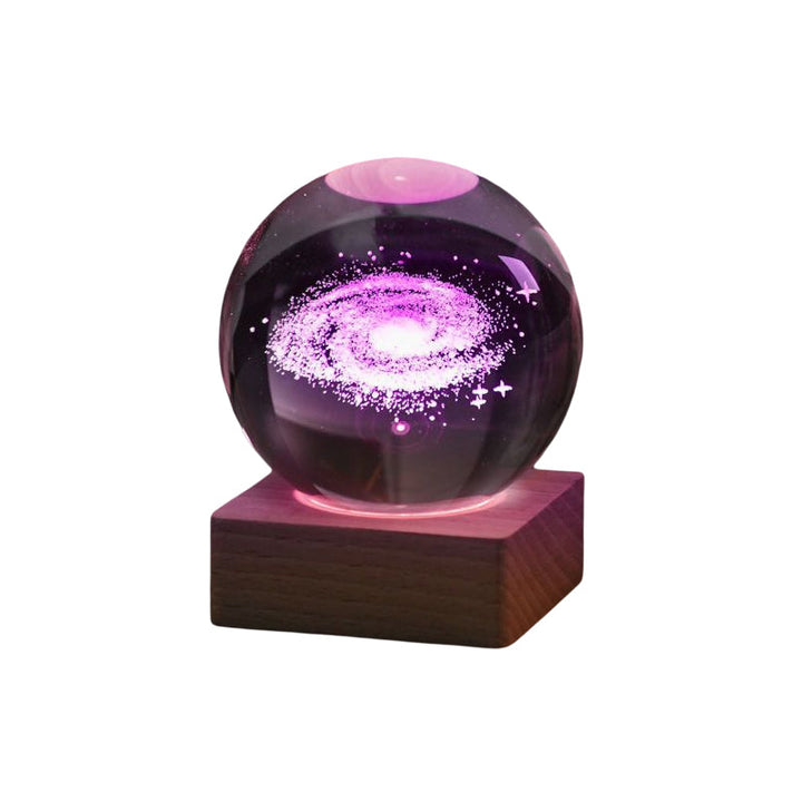 Nattelys Krystalbold 3D Galakse |