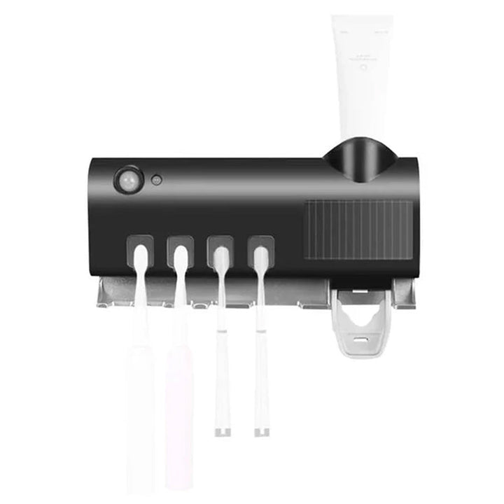 Smart UV Lys Sterilisator Tandbørsteholder, Væghængt Tandpastadispenser