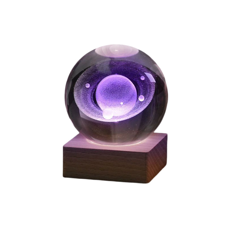 Nattelys Krystalbold 3D Galakse |