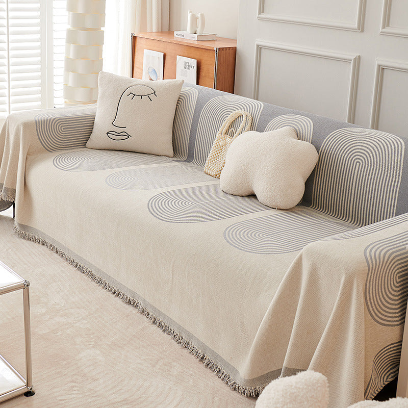 Dobbelt Sidet Chenille Sofa Betræk |