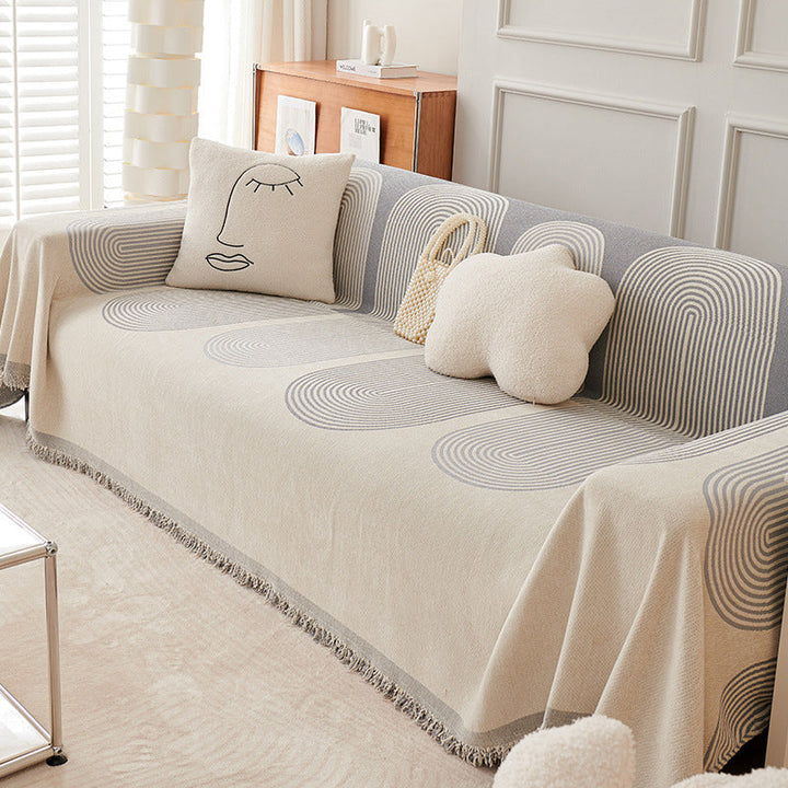 Dobbelt Sidet Chenille Sofa Betræk |