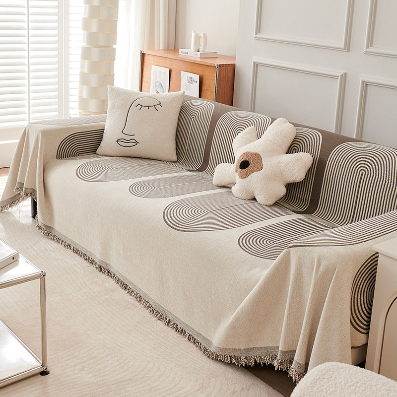 Dobbelt Sidet Chenille Sofa Betræk |