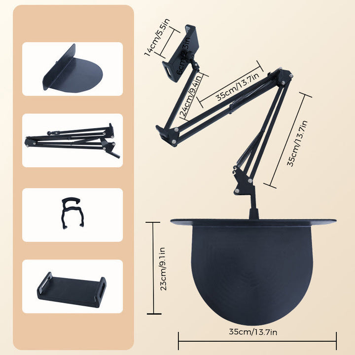 Udvidelig, skjult telefon/tablet holder ved sengen