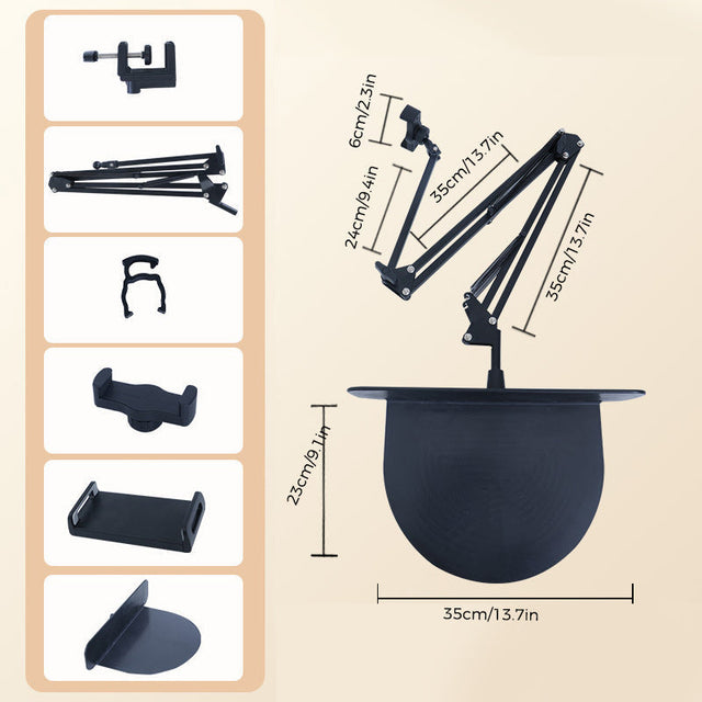 Udvidelig, skjult telefon/tablet holder ved sengen
