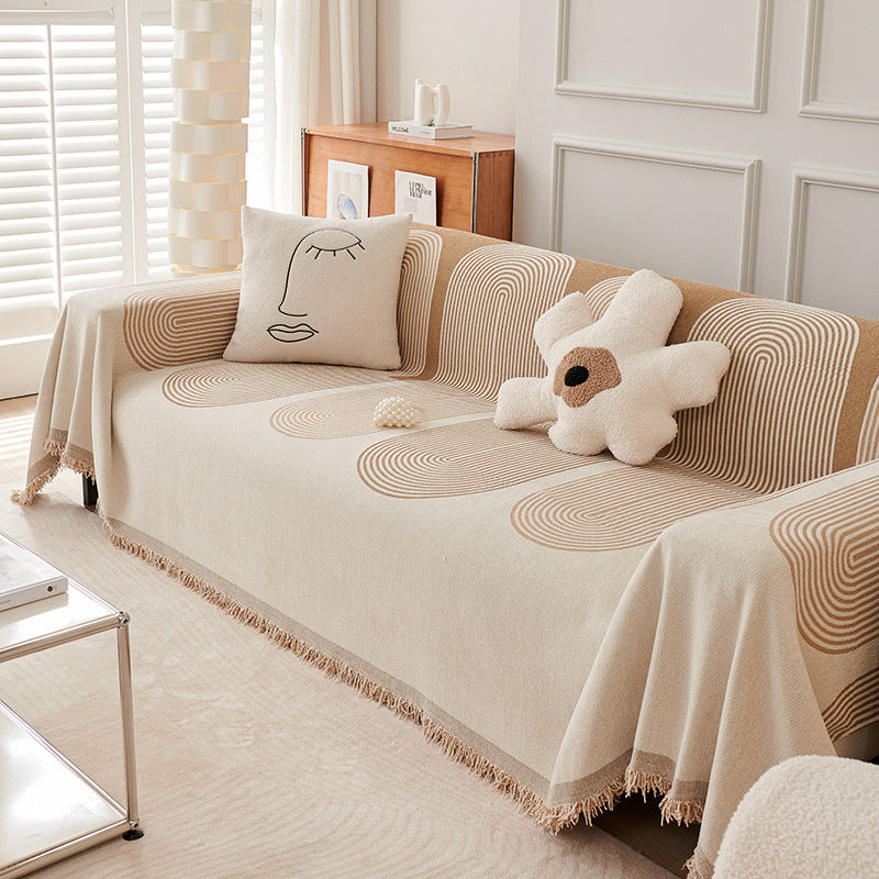 Dobbelt Sidet Chenille Sofa Betræk |