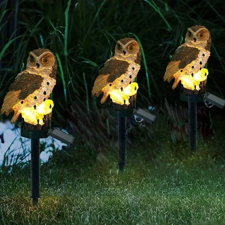 Solcelledrevet Uglehave Lampe - OwlGlow