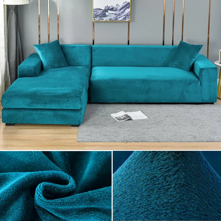 Sofa Betræk Velour Stræk Vaskbart Beskytter
