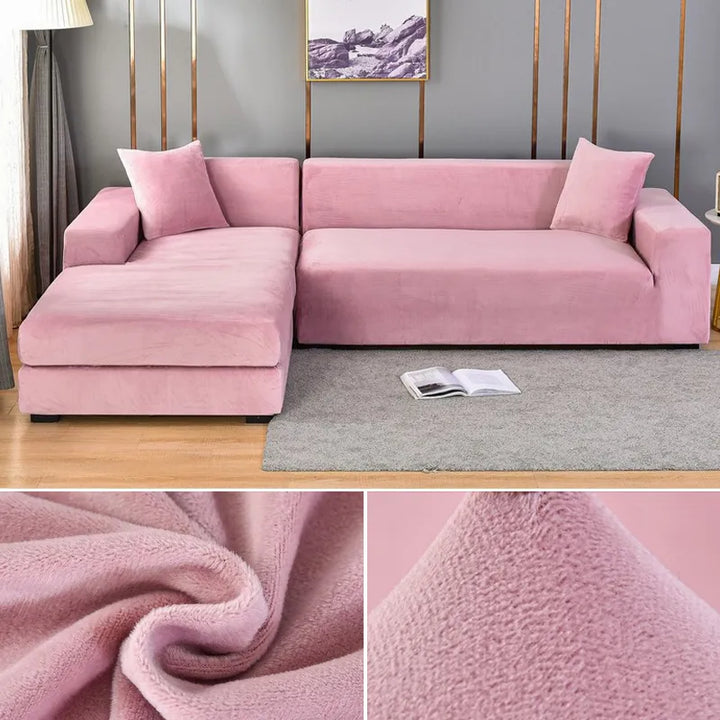 Sofa Betræk Velour Stræk Vaskbart Beskytter