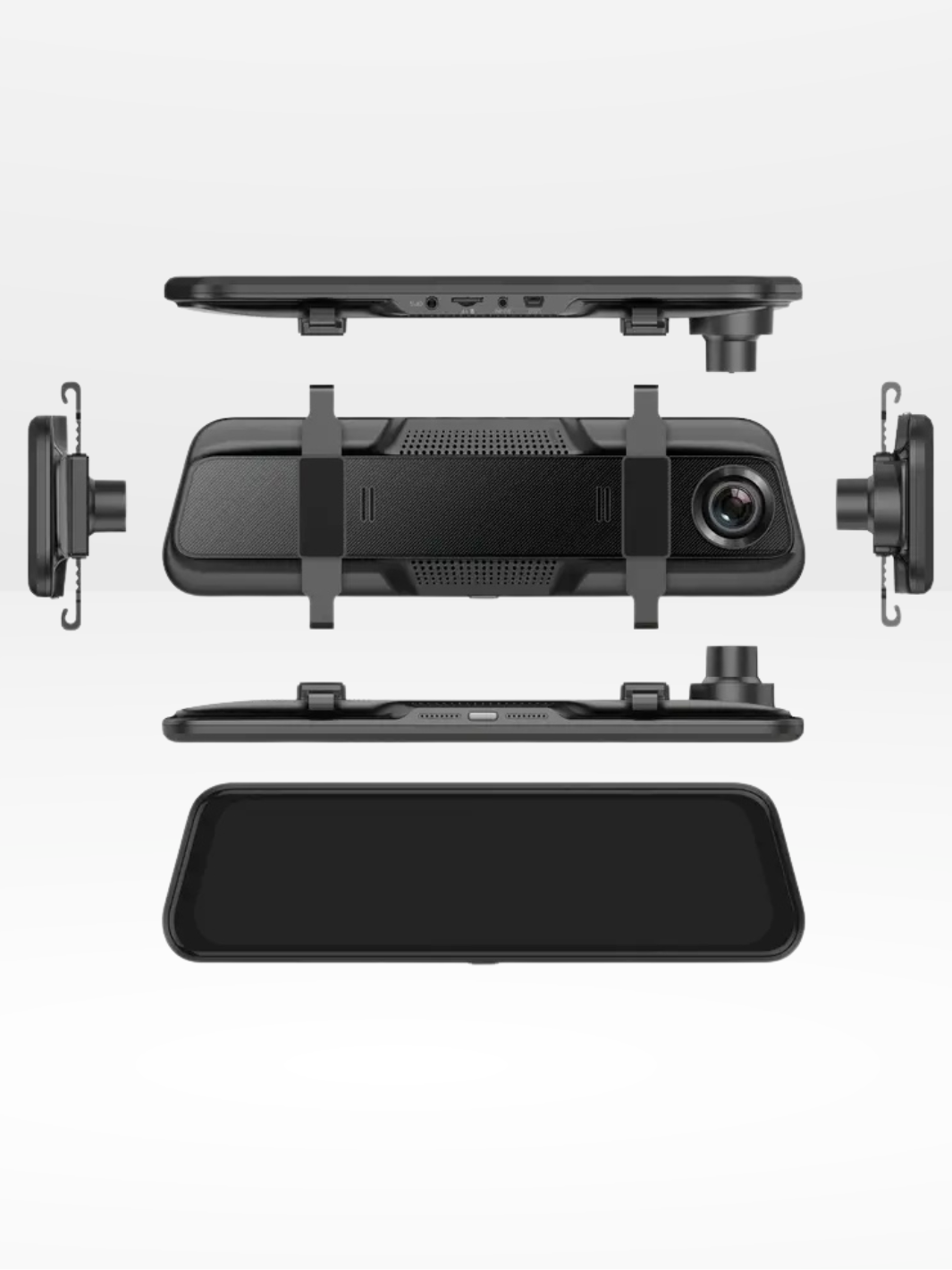 Bakspejl Dash Cam 4K Front &amp; Bag | CarPlay &amp; Smart Køreassistent
