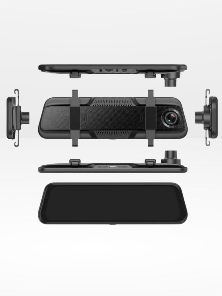 Bakspejl Dash Cam 4K Front &amp; Bag | CarPlay &amp; Smart Køreassistent