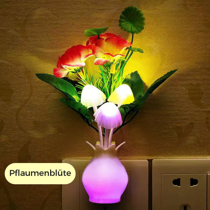 LED natlys i form af simulerede blomster med intelligent kontrol til soveværelset