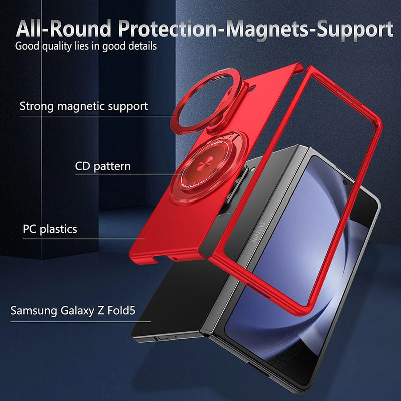 Magnetisk telefonskal med 360° roterende stativ til Samsung Z fold &amp; flip 6/5/4/3
