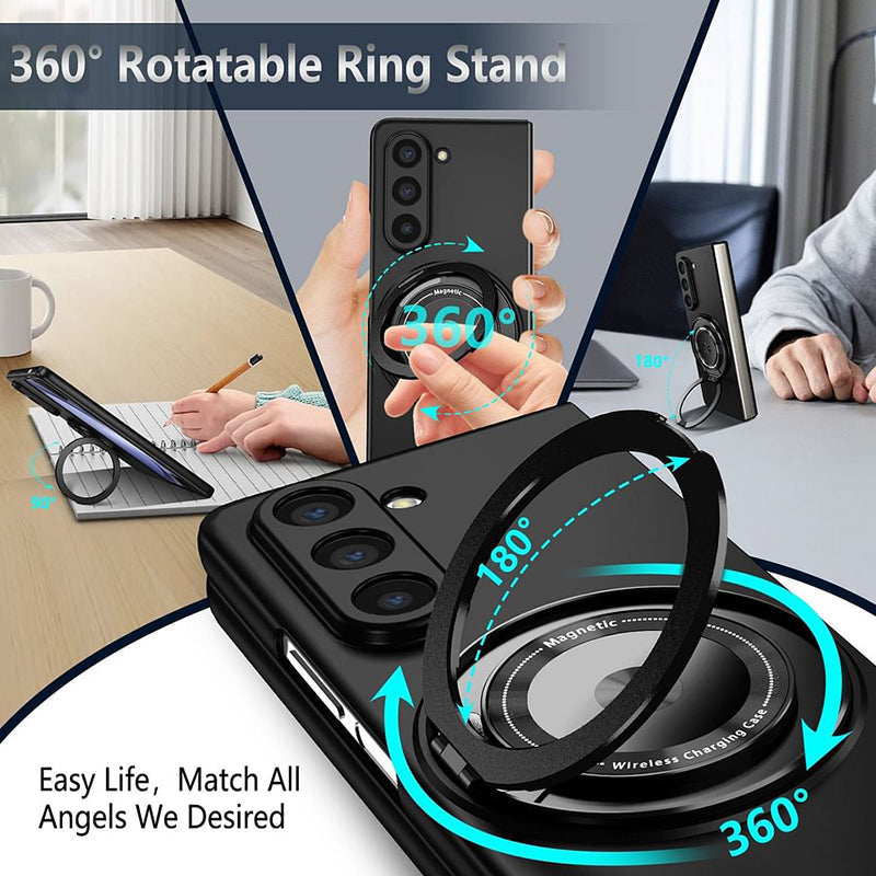 Magnetisk telefonskal med 360° roterende stativ til Samsung Z fold &amp; flip 6/5/4/3