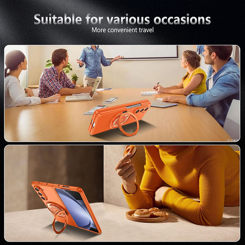 Magnetisk telefonskal med 360° roterende stativ til Samsung Z fold &amp; flip 6/5/4/3