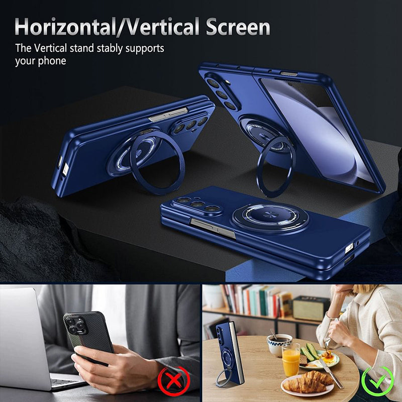 Magnetisk telefonskal med 360° roterende stativ til Samsung Z fold &amp; flip 6/5/4/3
