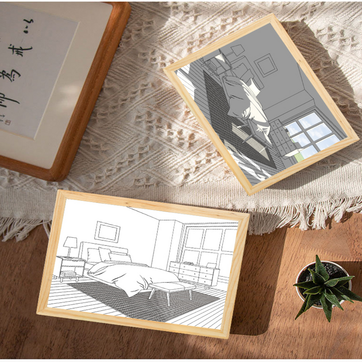 Kreativ DIY Sollys Maleri Nattelys