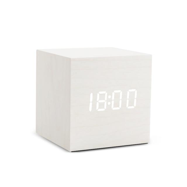 Træ Minimalistisk LED Vækkeur