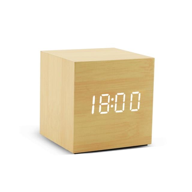 Træ Minimalistisk LED Vækkeur