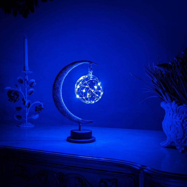 LED Lunar Lampe - Fortryllet Måne Natlys til Soveværelse, Børneværelse &amp; Hjemmedekoration