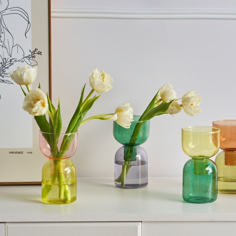 To-delt Mini Bud Vase Terrarium Sæt