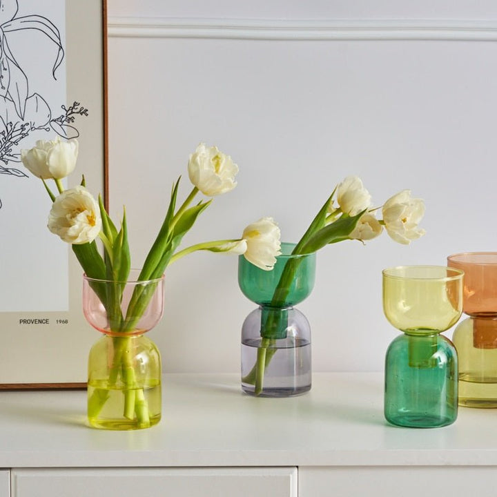 To-delt Mini Bud Vase Terrarium Sæt
