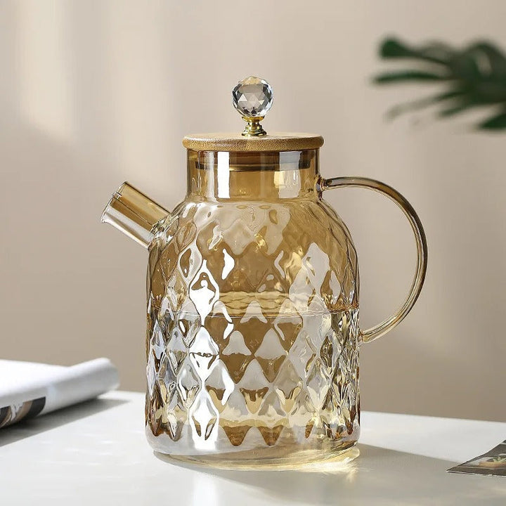 Klassisk Krystal Teapot | Glas &amp; Træ