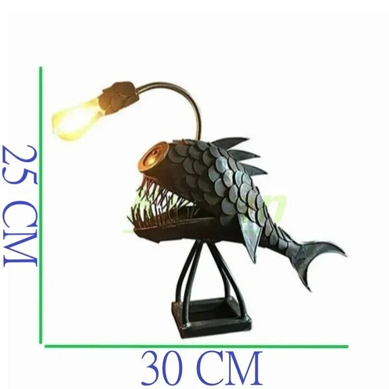 Steampunk Angler Fish Lampe – Cool &amp; Usædvanlig Gulvlampe til Dit Hjem
