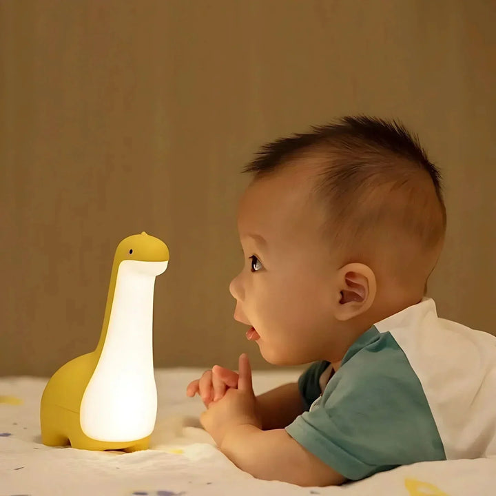 LED Dinosaur Nattelys til Børn med Blød Glød