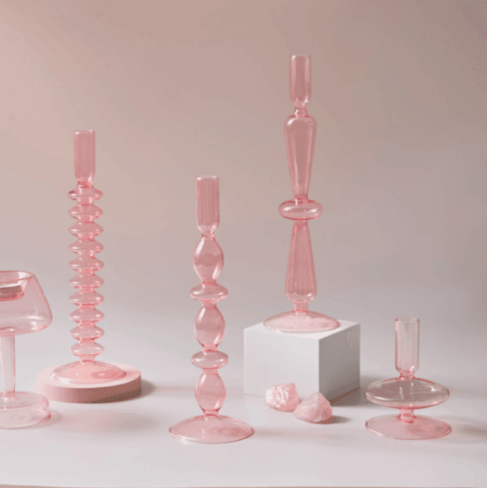 Vintage-Glas-lysestage