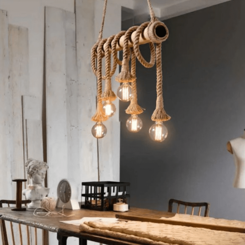 Vintage Hamp Sejl Pendant Lys