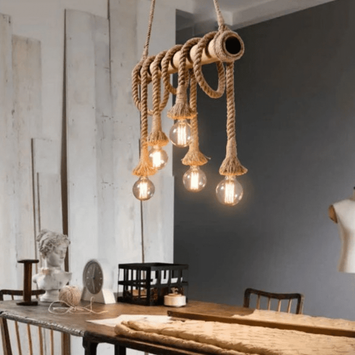 Vintage Hamp Sejl Pendant Lys