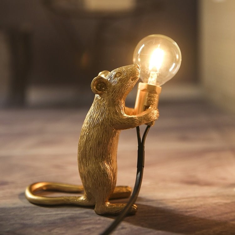 Vintage Mus LED Bordlampe